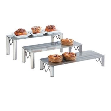 Cal-Mil 3418-5 20" Industrial Rectangular Riser - 5"H, Polished Metal