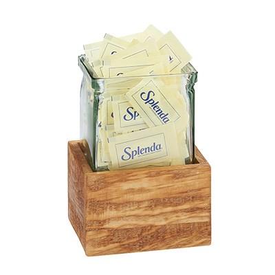 Cal-Mil 3427-3-99 4.5" Square Madera Jar Riser - 3"H, Reclaimed Wood