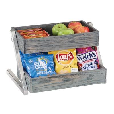 Cal-Mil 3449-2-83 2-Tier Vertical Merchandiser - 9.5"H, Ashwood Gray Oak