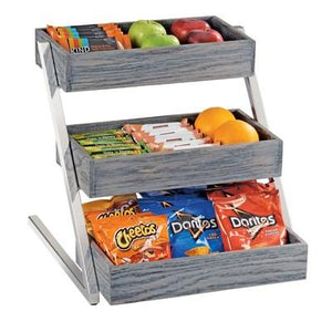 Cal-Mil 3449-3-83 3-Tier Vertical Merchandiser - 15.5"H, Ashwood Gray Oak