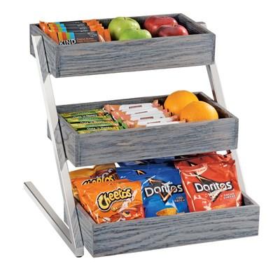 Cal-Mil 3449-3-83 3-Tier Vertical Merchandiser - 15.5"H, Ashwood Gray Oak