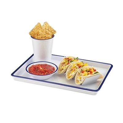 Cal-Mil 3463-15 Rectangular Serving Tray - 13" X 9", Melamine, White