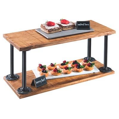 Cal-Mil 3473-99 Madera Rustic Pine 2 Shelf Riser - 24" X 10" X 12"