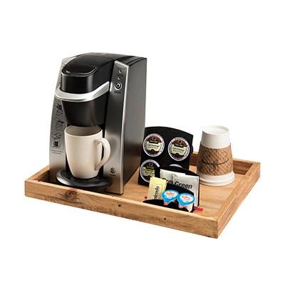 Cal-Mil 3474-99 Madera 13" X 12" X 1.5" Rustic Pine Coffee Tray