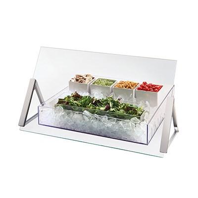 Cal-Mil 3478-3-39 Portable Glass Sneeze Guard - 30"W