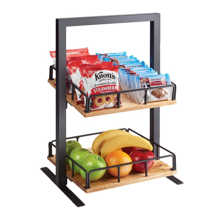 Cal-Mil 3494-2-99 12" Square Madera 2-Tier Merchandiser - 21"