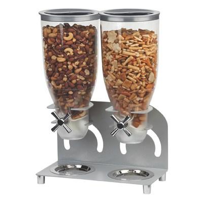 Cal-Mil 3510-2-39 Countertop Cereal Dispenser with (2) 3.5 Liter Containers - Metal Stand, Chrome