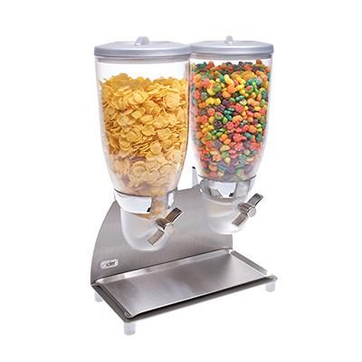 Cal-Mil 3511-2-55 Freestanding Cereal Dispenser with (2) 3.5 Liter Containers, Stainless Steel