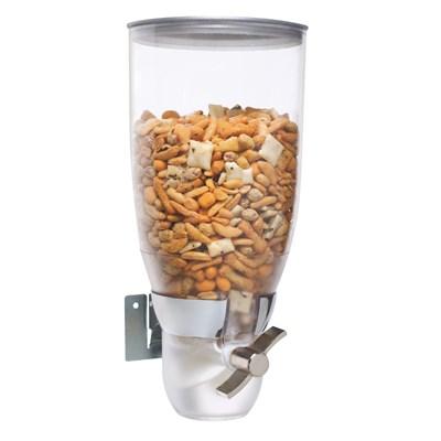 Cal-Mil 3512-1-39 Wall-Mount Cereal Dispenser with (1) 3.5 Liter Container, Platinum