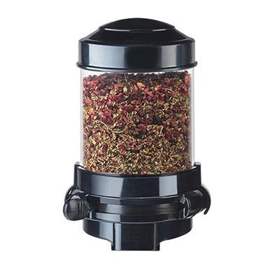 Cal-Mil 3531-1-13 Wall Mount Dry Product Dispenser with (1) 1.5 Liter Container - Plastic, Black