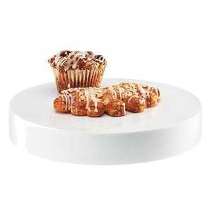 Cal-Mil 3588-15 Faux Marble Round Resin Pedestal - 3"H, White