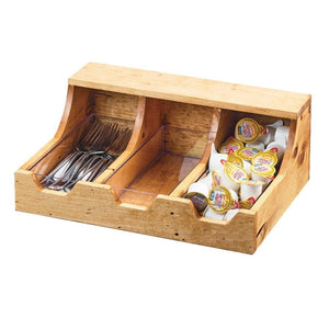 Cal-Mil 3613-3-99 Madera Condiment Organizer with (3) Bins, 13.75" X 10" X 5.25", Wood