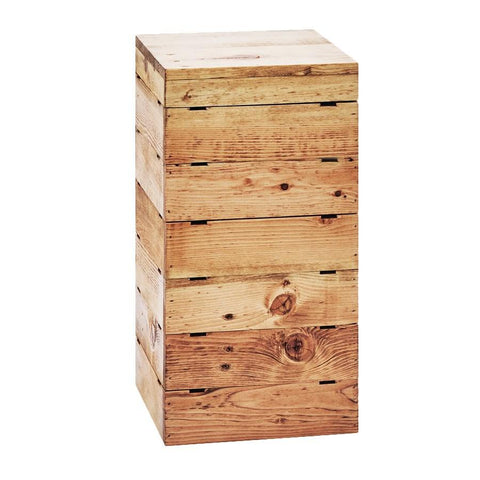 Cal-Mil 3627-99 Madera Reclaimed Wood Square Crate Riser - 18"H