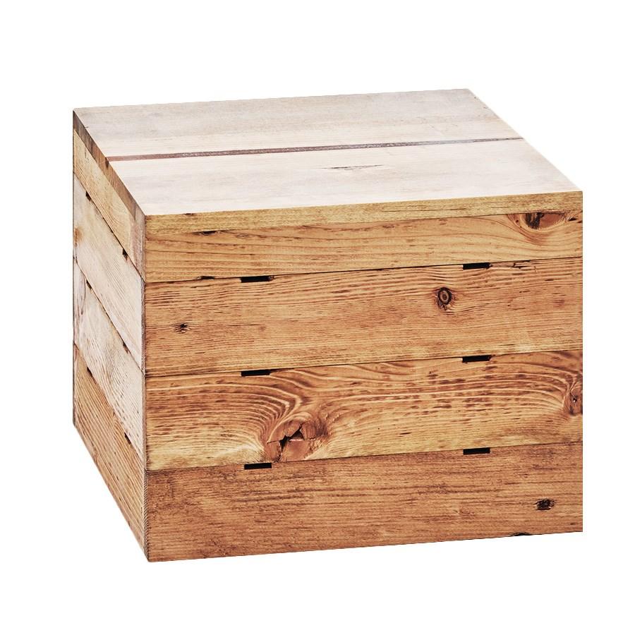 Cal-Mil 3628-10-99 Madera Reclaimed Wood Square Buffet Riser - 18"H
