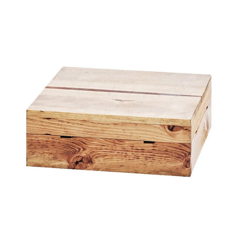 Cal-Mil 3628-4-99 Madera Rustic Pine Square Crate Riser - 4"H