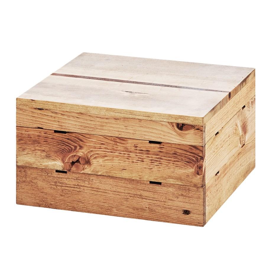 Cal-Mil 3628-7-99 Madera Rustic Pine Square Crate Riser - 7"H