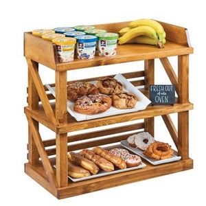 Cal-Mil 3637-99 Madera 3 Tier Rustic Pine Shelf Riser, Reclaimed Wood