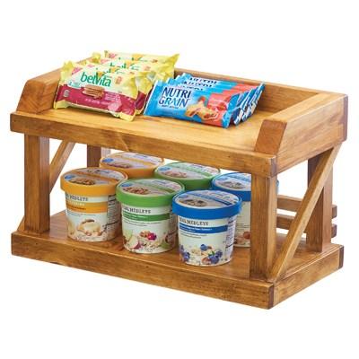 Cal-Mil 3646-99 Madera 2-Tier Shelf Riser, Reclaimed Wood