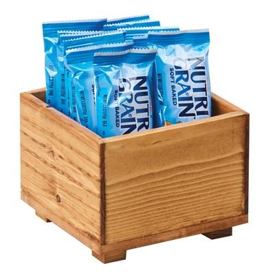 Cal-Mil 3682-55-99 Madera Square Stacking Display Bin - 3.25"H, Reclaimed Wood