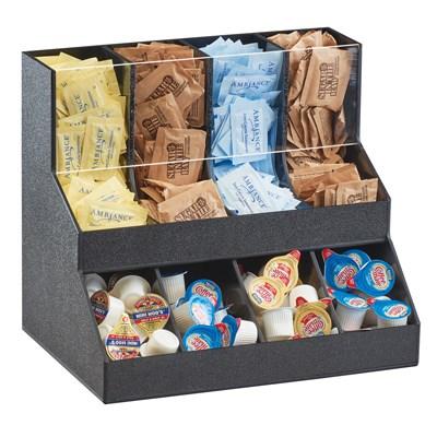 Cal-Mil 3690-13 Condiment Organizer with (8) Bins, ABS Plastic, Black