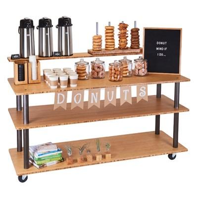 Cal-Mil 3698-6-60SHELF Bamboo U-Build Cart Top Shelf