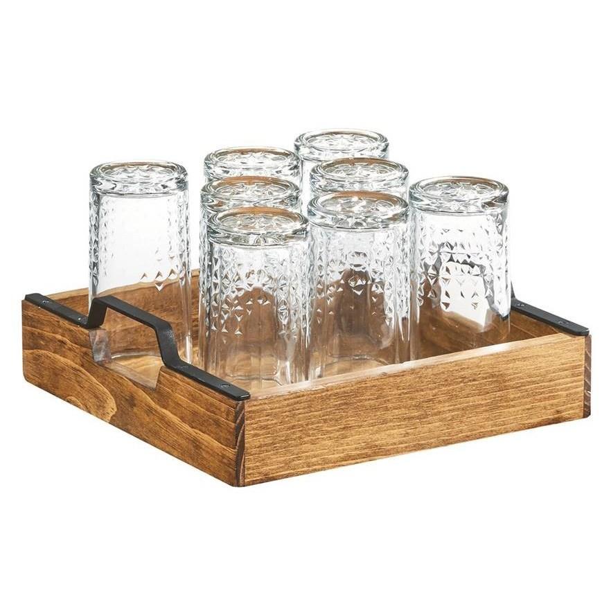 Cal-Mil 3701-99 Madera Square Serving Tray with Handles, Metal