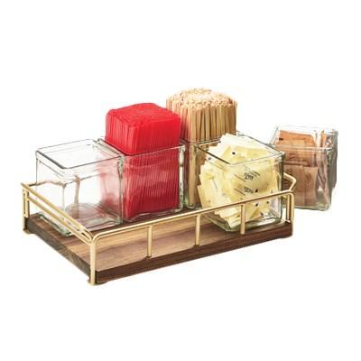 Cal-Mil 3713-46 Mid-Century Jar Organizer with Brass Frame