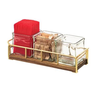 Cal-Mil 3714-46 Mid-Century Jar Organizer with Brass Frame