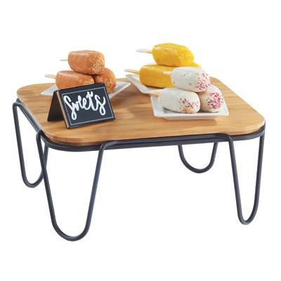 Cal-Mil 3725-5 Reversible Bamboo/Midnight Bamboo Square Riser - 6"H