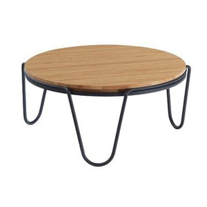 Cal-Mil 3726-5 Reversible Bamboo/Midnight Bamboo Round Riser - 6"H