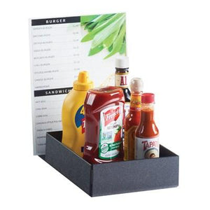 Cal-Mil 3729-13 Classic Black Menu / Condiment Holder - ABS Plastic