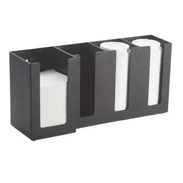 Cal-Mil 376-13 Lid Organizer with (3) 4" & (1) 5" Sections, Black