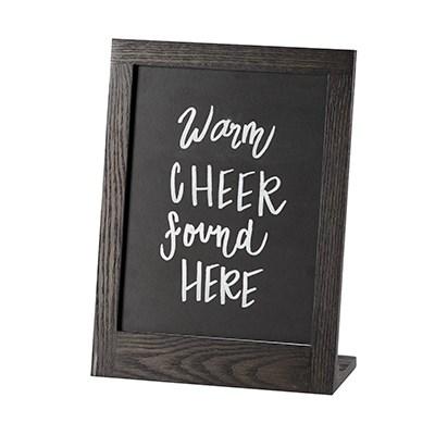 Cal-Mil 3818-811-87 Cinderwood Chalkboard Sign - 10.3"W X 13.75"H, Oak Frame, Dark Gray