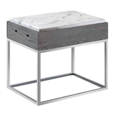 Cal-Mil 3822-13-83 Ashwood Rectangular Display Riser with Melamine Top, 13.25"H, Gray