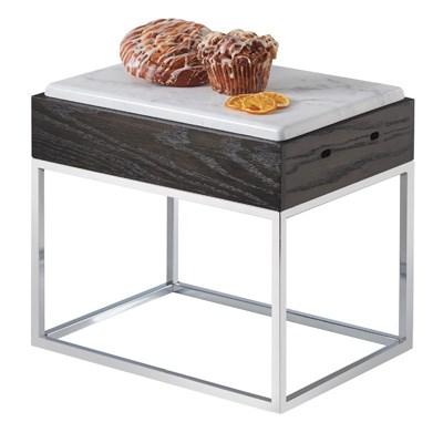 Cal-Mil 3822-13-87 Cinderwood Rectangular Display Riser with Melamine Top, 13.25"H, Dark Gray