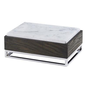 Cal-Mil 3822-6-87 Cinderwood Rectangular Display Riser with Melamine Top, 6.25"H, Dark Gray