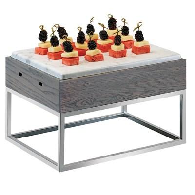 Cal-Mil 3822-9-83 Ashwood Rectangular Display Riser with Melamine Top, 9.25"H, Gray