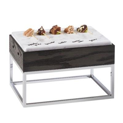 Cal-Mil 3822-9-87 Cinderwood Rectangular Display Riser with Melamine Top, 9.25"H, Dark Gray