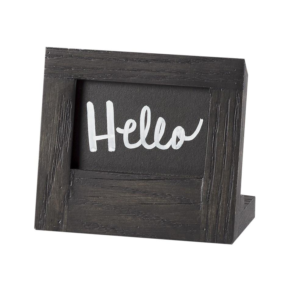 Cal-Mil 3825-23-87 Cinderwood Tabletop Menu Card Holder - 2" X 3.5", Oak, Dark Gray
