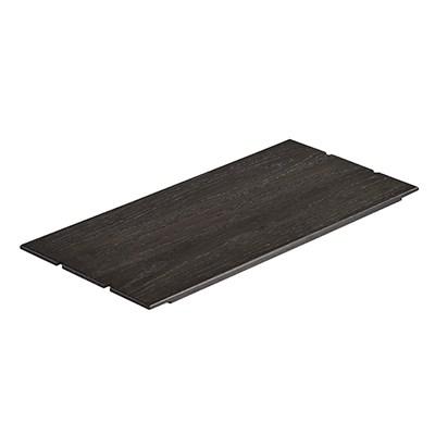 Cal-Mil 3826-1132-87 Cinderwood Rectangular Display Shelf - 11" X 32", Oak, Dark Gray