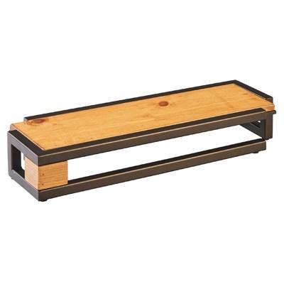 Cal-Mil 3901-3-84 Sierra Bronze Metal and Rustic Pine Rectangle Riser