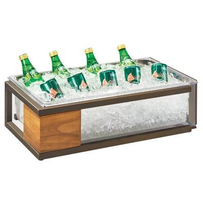 Cal-Mil 3905-12-84 Sierra Ice Housing with Clear Pan, Wood/Bronze