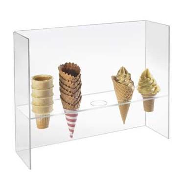 Cal-Mil 394 Five Cone Ice Cream Cone Holder with Sneeze Guard
