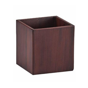 Cal-Mil 4004-4 4" Square Serving Jar - Resin, Dark Wood