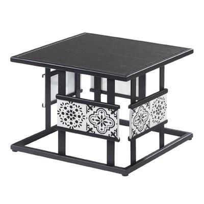 Cal-Mil 4029-9-85 Granada Square Display Riser - 9"H, Metal, Black/White
