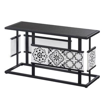 Cal-Mil 4030-11-85 Granada Rectangular Display Riser - 11.25"H - Metal, Black/White