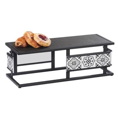 Cal-Mil 4030-7-85 Granada Rectangular Display Riser - 7.25"H - Metal, Black/White