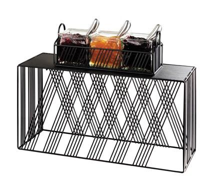 Cal-Mil 4103-11-13 Portland Rectangular Display Riser - 11"H - Iron Wire, Black