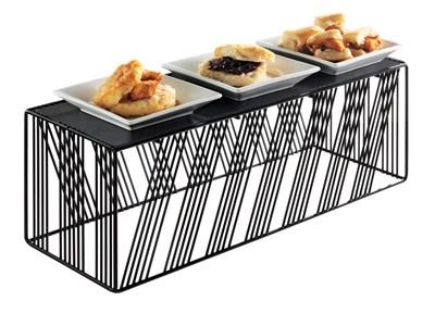 Cal-Mil 4103-7-13 Portland Rectangular Display Riser - 7"H - Iron Wire, Black