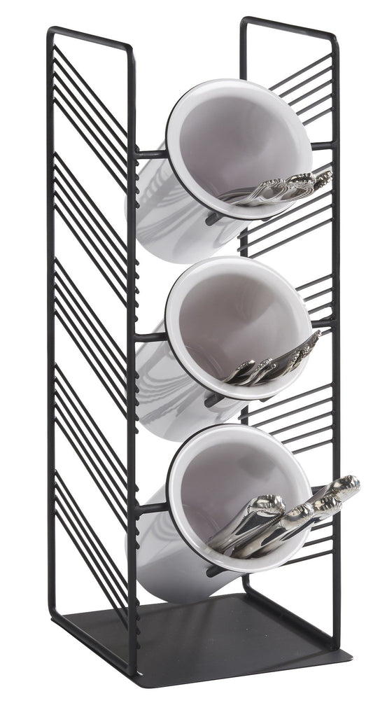 Cal-Mil 4105-13 Portland 3 Section Flatware Cylinder - Wire, Black